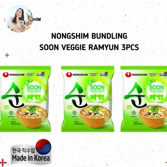 

Nongshim bundling soon vegie ramyun 112gr x 3pcs