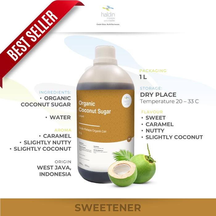 

Lezat- haldinfoods Sirup Gula Kelapa Organik Organic Coconut Sugar Syrup - 1 liter