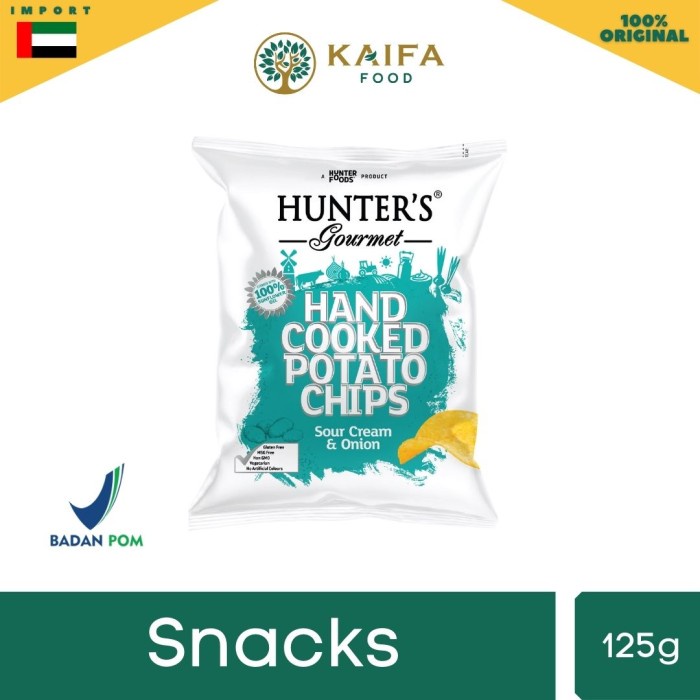 

Hunters Gourmet Hand Cooked Potato Chips - Keripik kentang