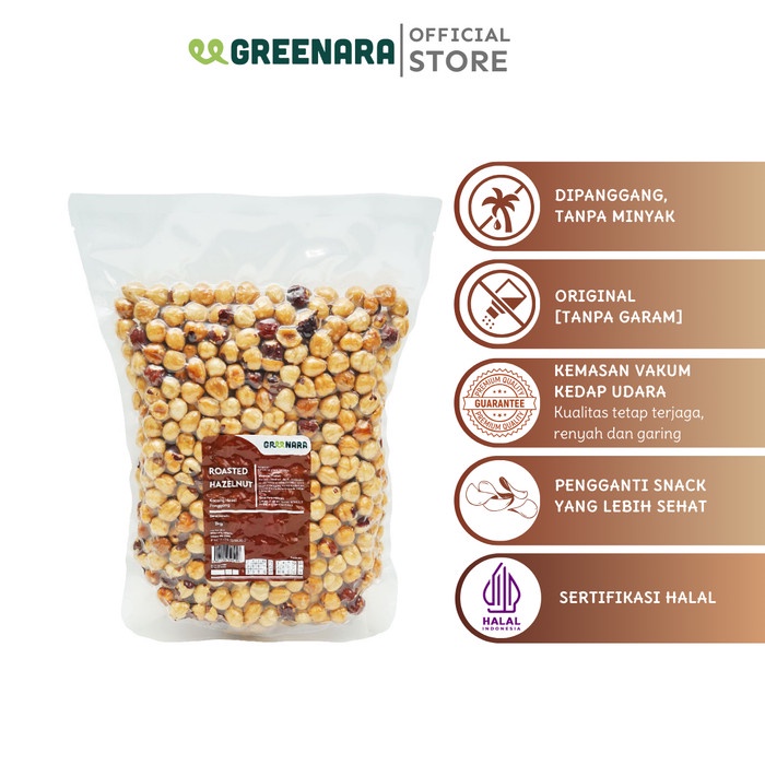 

Kacang Hazel Panggang 1 Kg / Roasted Natural Hazelnut