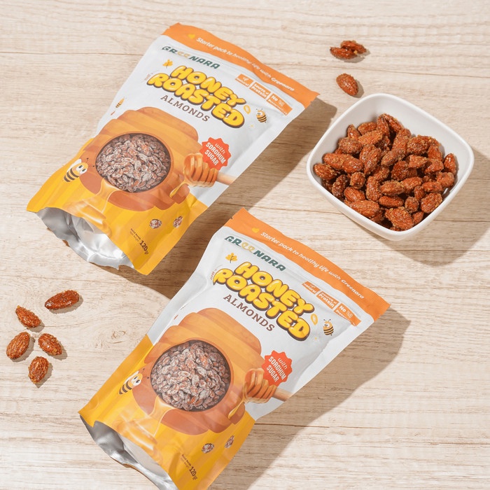 

Greenara Honey Roasted Almonds 120gr / Kacang Almond Madu