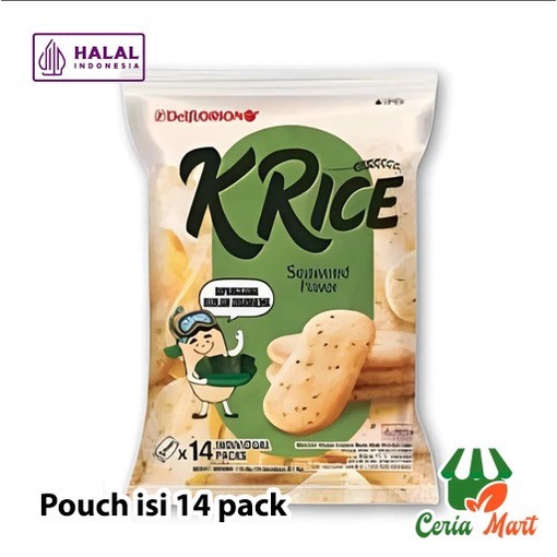 

Krekers Beras K Rice Crackers Sweet Flavor Seaweed isi 14 pack Krice