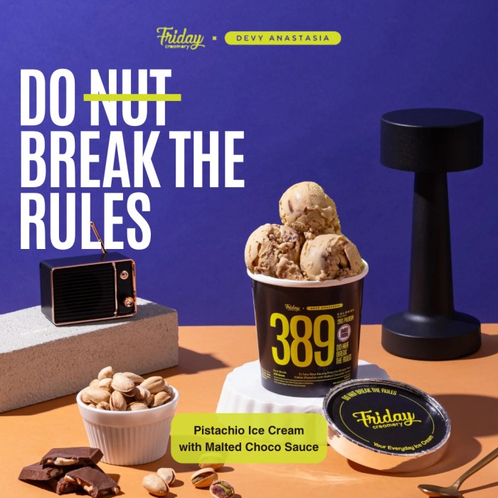 

Do -Nut- Break The Rules PINT (473ml) - Friday Creamery x Devy Anastasia (Limited Edition)