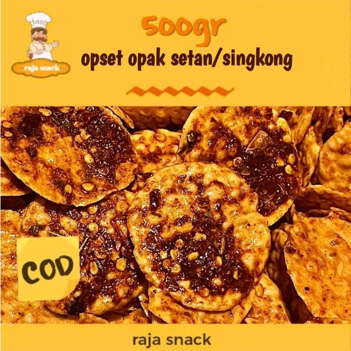 

opset /opak setan pedas daun jeruk 500gr / opak singkong cemilan