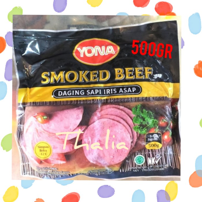 

Lezat- YONA SMOKED BEEF DAGING SAPI IRIS ASAP 500gr 100% HALAL
