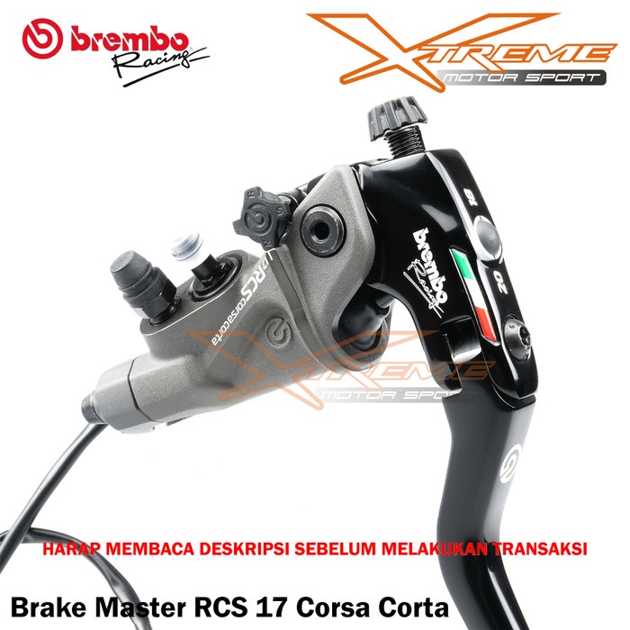 Master Rem Brembo Rcs 17 Kanan Corsa Corta Universal Original Brembo Italy - Asli