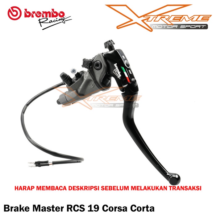 Master Rem Brembo Rcs 19 Kanan Corsa Corta Universal Original Brembo Italy - Asli