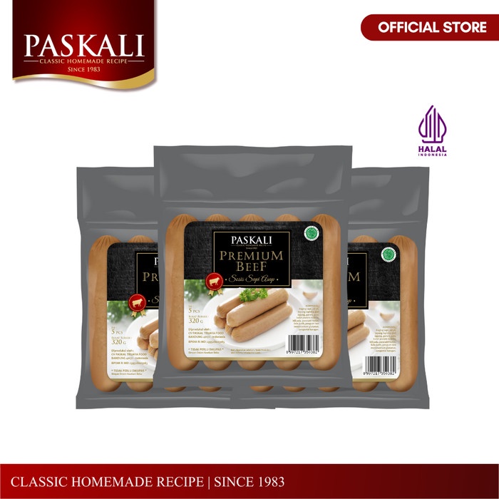 

Lezat- Paskali Bundle - 3 Sosis Sapi Asap Premium 320 gram