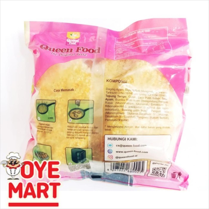 

Lezat- QUEEN FOOD CHICKEN KATSU 325GR ISI 4 / AYAM KATSU
