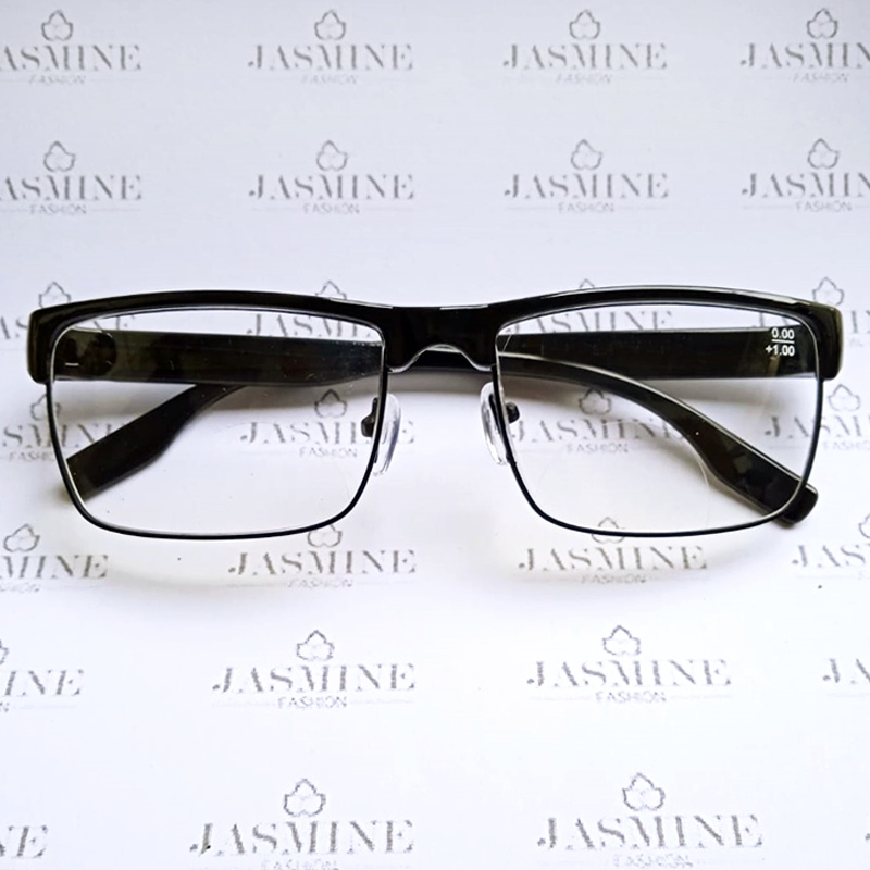 TrendyGaya- Kacamata Doubel Fokus Plus 2 Fungsi Jalan Dan Baca Pria Wanita Hitam Kaca mata plus