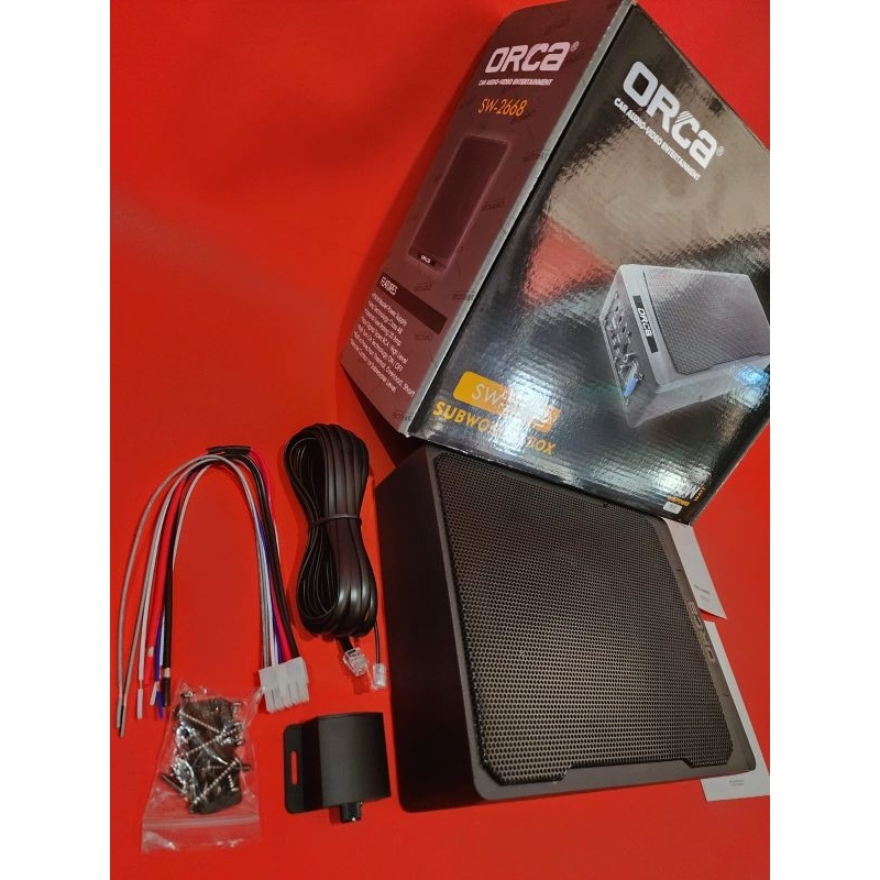 Subwoofer mobil aktif kolong jok orca sw 2663 free control bass subwoofer