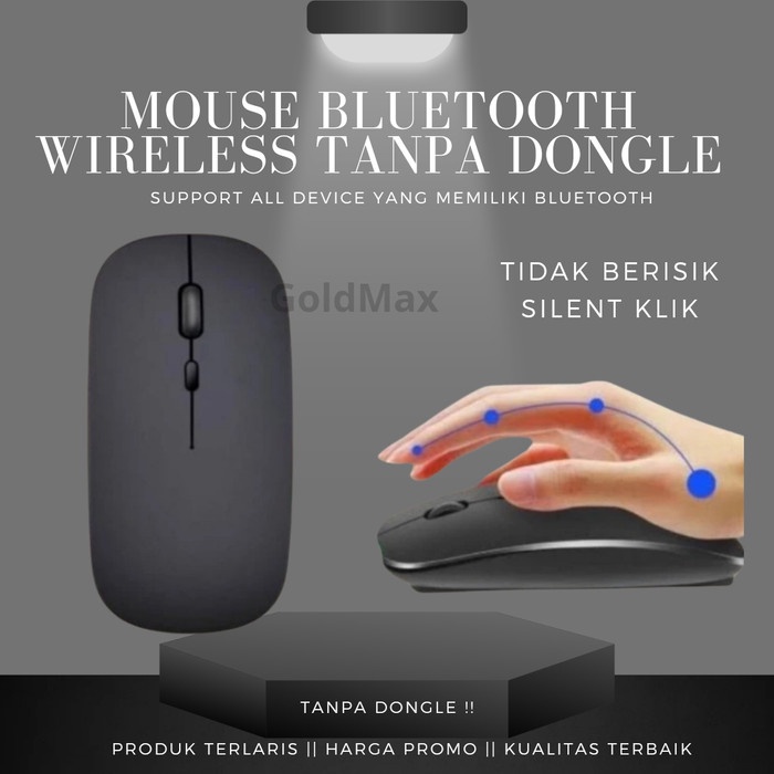 Mouse Bluetooth Wireless Tanpa Dongle Usb Silent