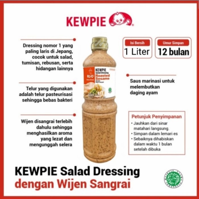 KEWPIE SALAD DRESSING ROASTED SESAME/WIJEN SANGRAI - 1 LITER