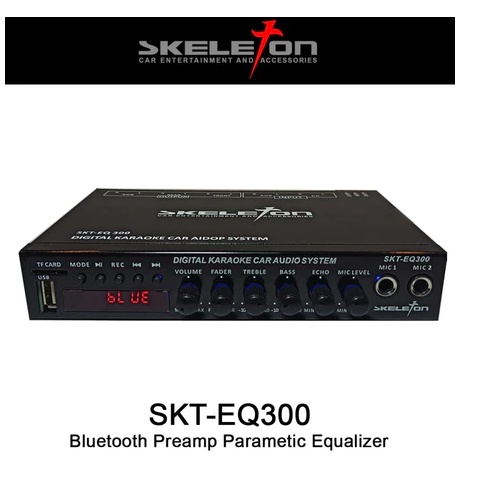 Bluetooth USB Parametric Equalizer Preamp Karaoke Mobil Skeleton SKT-EQ300