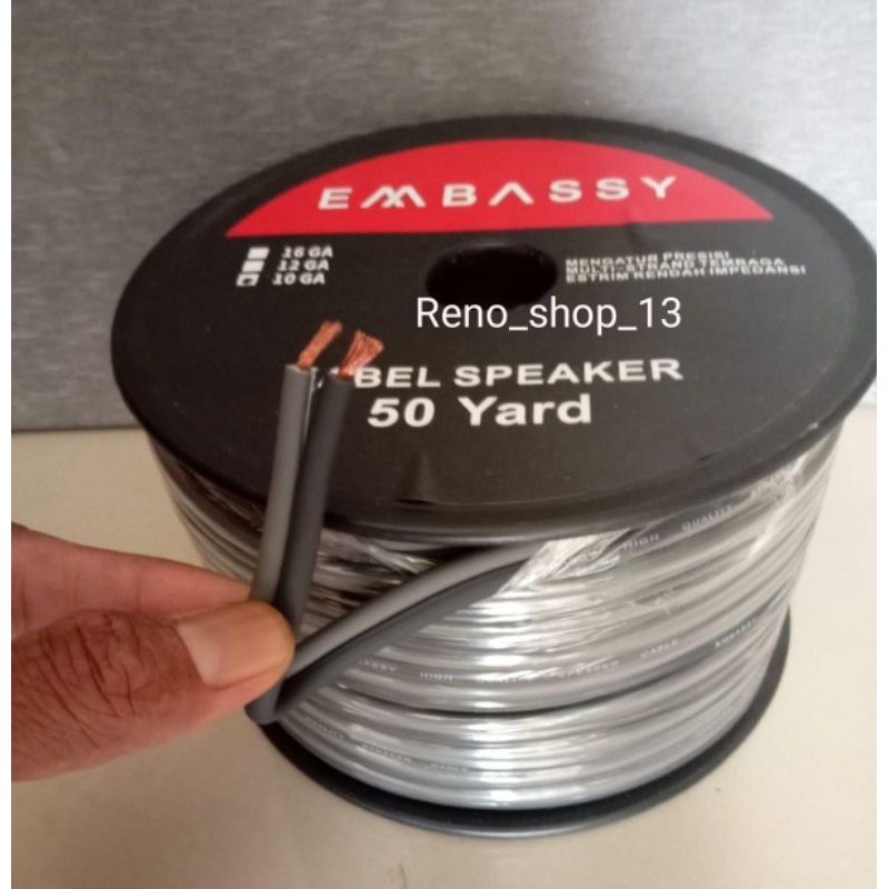 kabel speaker EMBASSY 10 GA buat speaker subwoofer