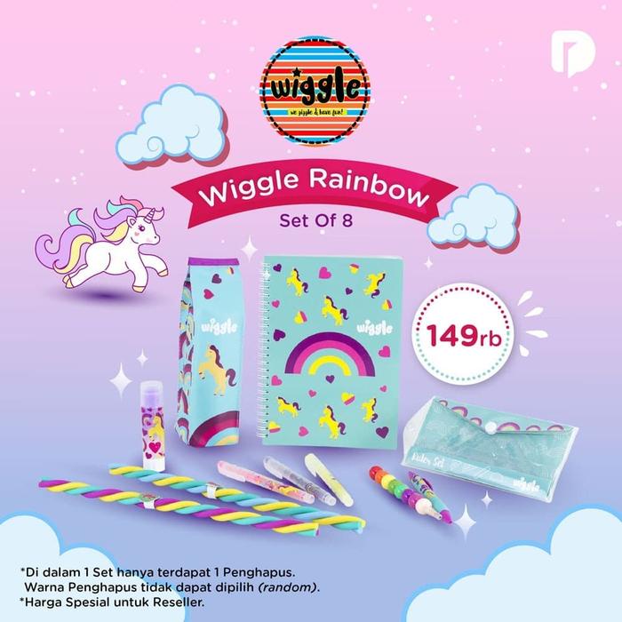 

TERBARU! Perlengkapan Alat Tulis Anak - Paket Alat Tulis Set - Wiggle Rainbow