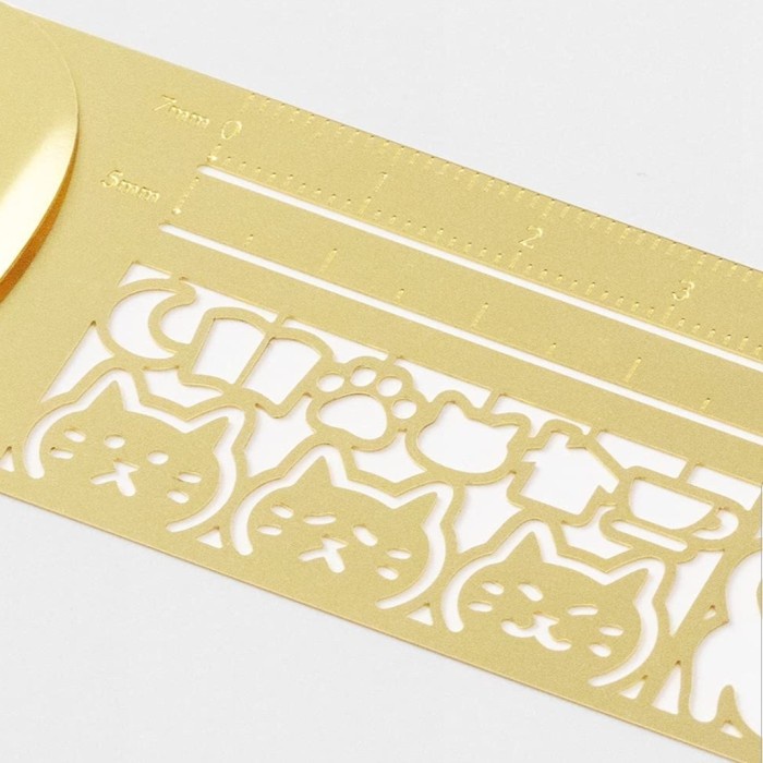 

TERLARIS Midori penggaris stencil / ruler clip, pembatas utk Journaling, Diary