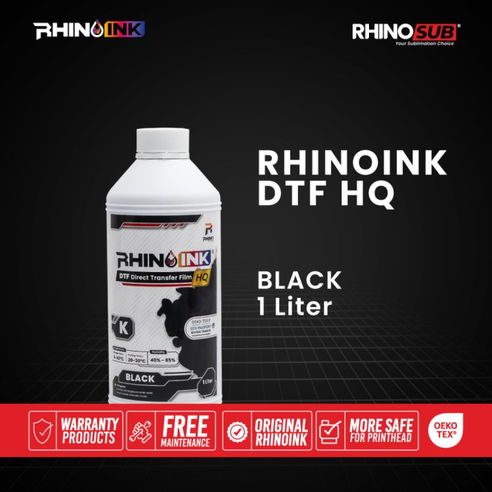

TERLARIS Tinta DTF Rhino Lite 1 liter (CMYKW)
