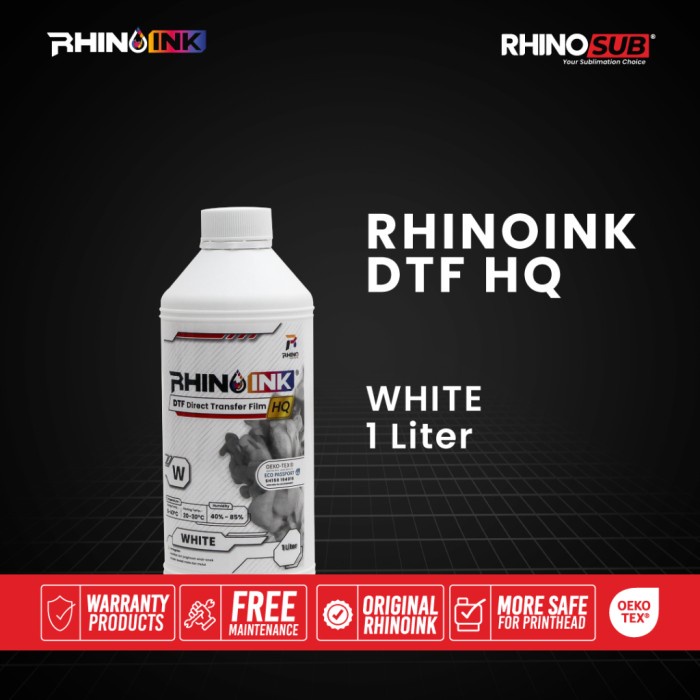 

TERLARIS Rhino Ink Tinta DTF (Direct Transfer Film) 1 Liter LITE / Botol Bulat