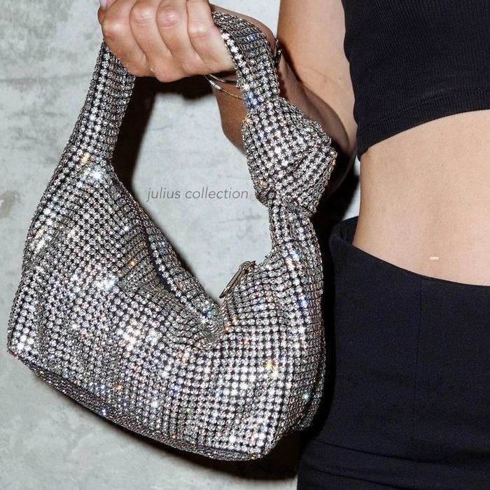 TAS PESTA WANITA PERMATA BESAR DIAMOND SHOULDER BAG J022