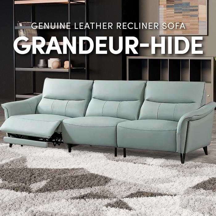 TERLARIS STARLEAD Recliner Grandeur-Hide Leather Sofa Mewah Sofa Modular Kulit Asli Genuine Leather