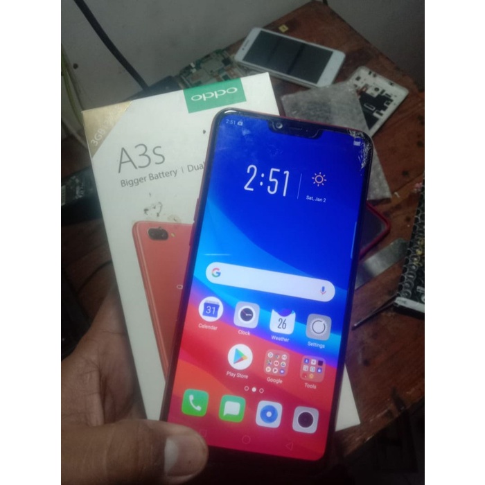 (ORIGINAL) OPPO A3S RAM 3/32 GB - HP SECOND ANDROID 4G LTE BEKAS *