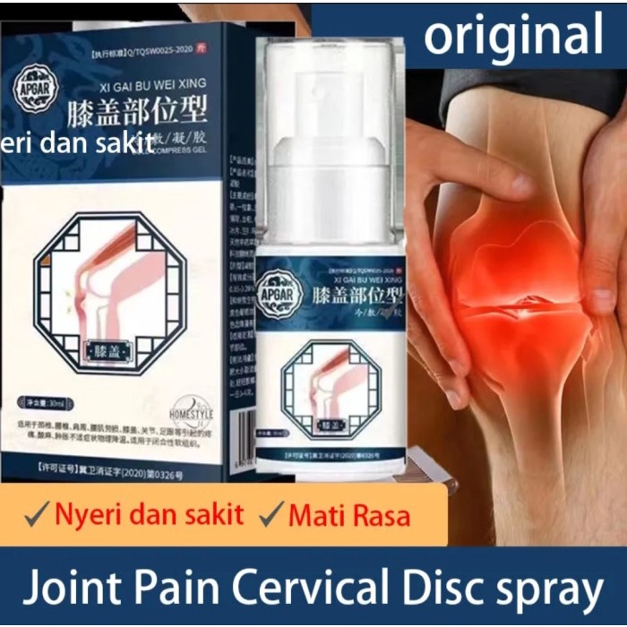 Ori 100% Apgar Spray Semprot Lumbar Pereda Nyeri Lutut Tenosynovitis