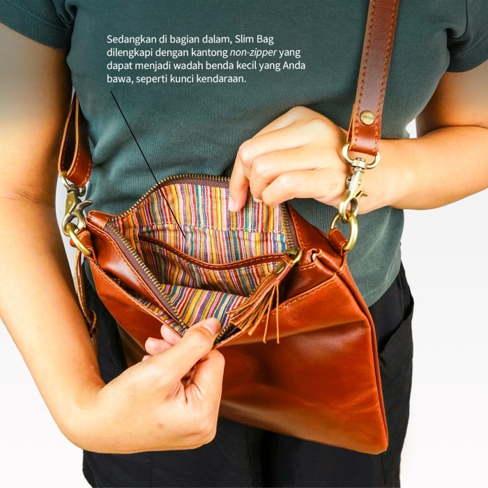 Tas Kulit Wanita Abekani / Slim Bag Terlaris