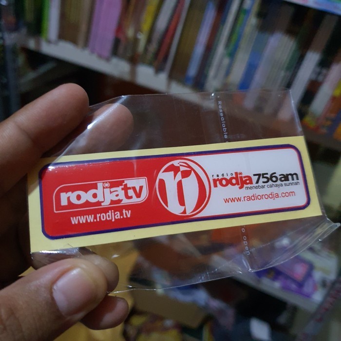 (GoodSeller) Sticker radio & tv rodja ( embos coating) Uk. 2,5 x 10,5cm