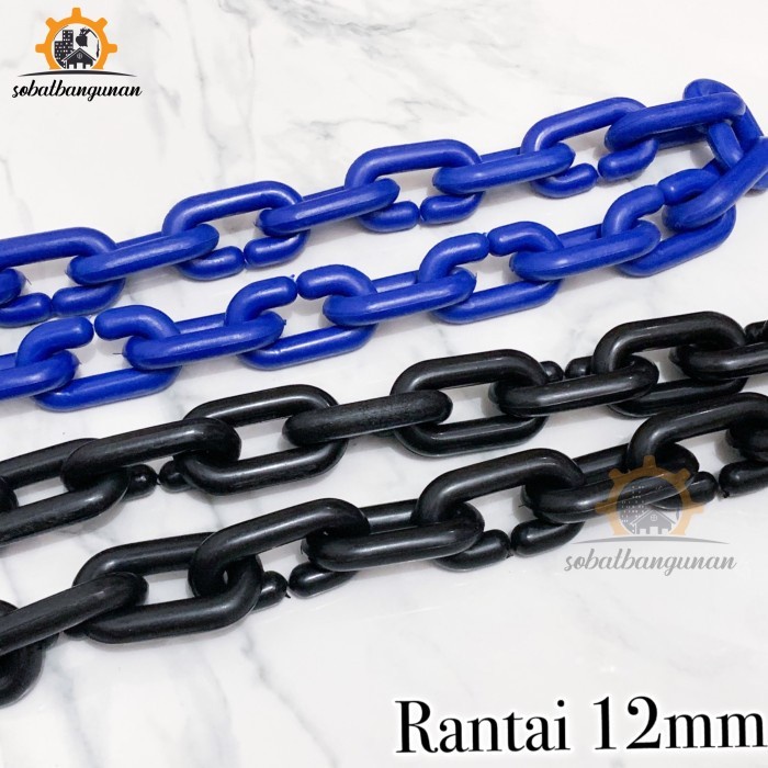 

(GoodSeller) RANTAI PLASTIK PVC 12mm HITAM PUTIH SILVER BIRU / RANTAI TALANG