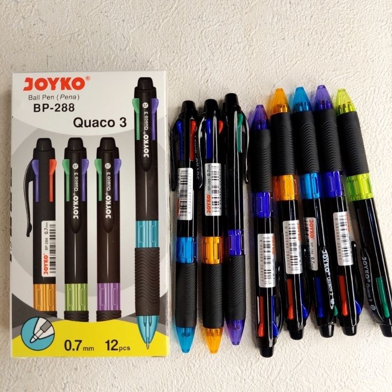 

Pulpen 4 Warna Joyko Quaco 3 Bp-288/Lusin