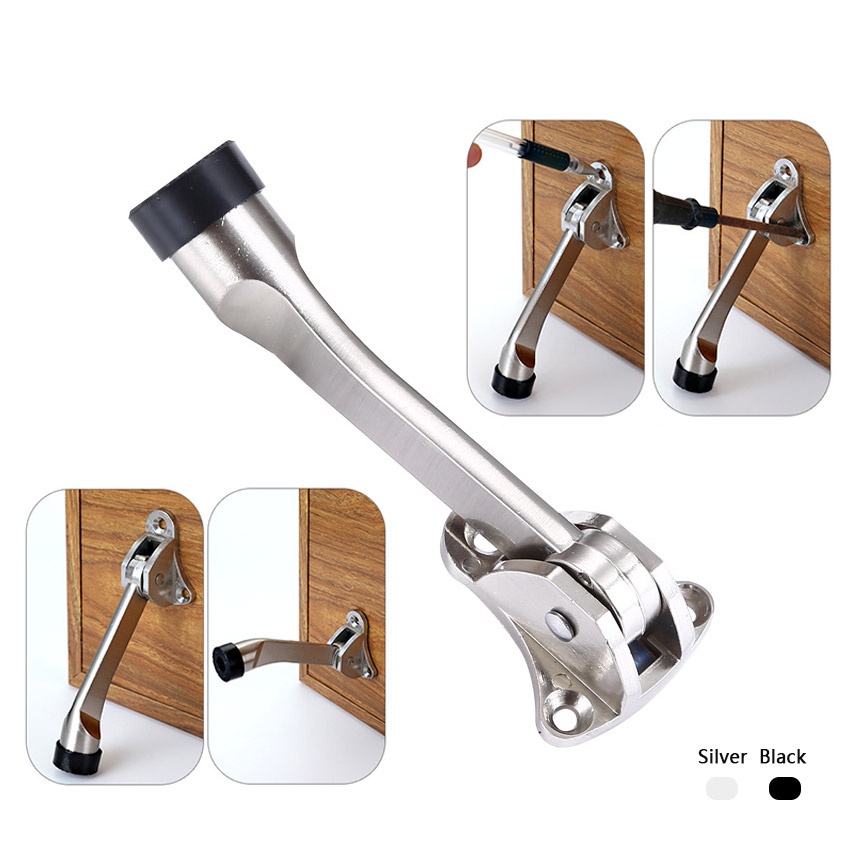 Purvisco - Wer Door Stopper / Penahan Pintu Bahan Zinc Alloy + Karet Untuk Kamar Mandi / Tidur