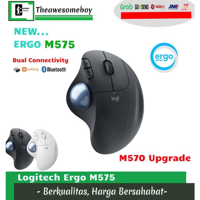 Logitech M570 2.4G Wireless Gaming Mouse Optical Trackball Ergonomic