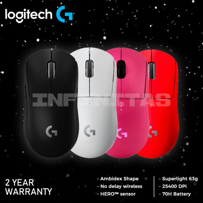 Logitech G PRO X Super Light weight Wireless Gaming Mouse 2.4Ghz