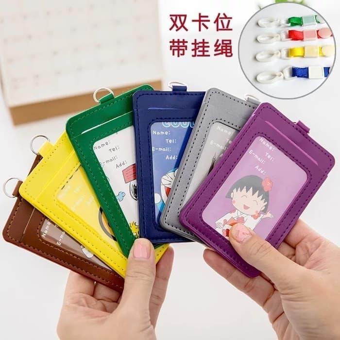 

Tempat Kartu / ID Card Holder Kulit Motif Kartun Lucu