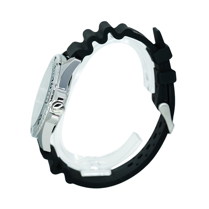 STOK READY. JAM TANGAN PRIA ALBA PRESTIGE AH9025X1 BLACK DIAL RUBBER STRAP