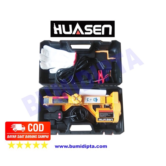 DONGKRAK MOBIL ELEKTRIK 2 TON MEREK HUASEN - DONGKRAK OTOMATIS ORIGINAL