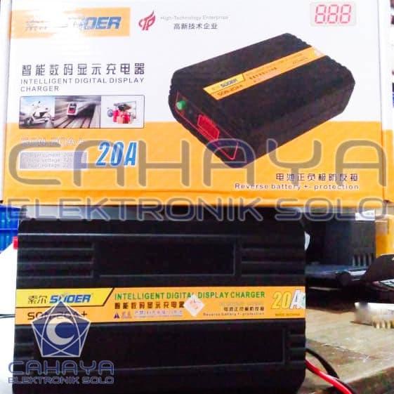 SUOER CHARGER 20A 12V 24V AKI MOBIL MOTOR ACCU OTOMATIS VOLT 20 AMPERE ORIGINAL