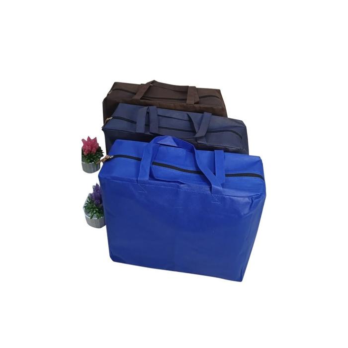 TERLENGKAP Tas Kain Spunbond Resleting Besar Jumbo Ukuran 43x16xtinggi 40 full jahit tebal gsm 100