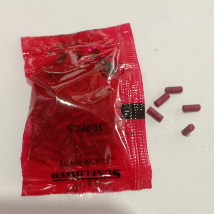 batu api merah SUNFLOWER original Isi 100pcs batu korek