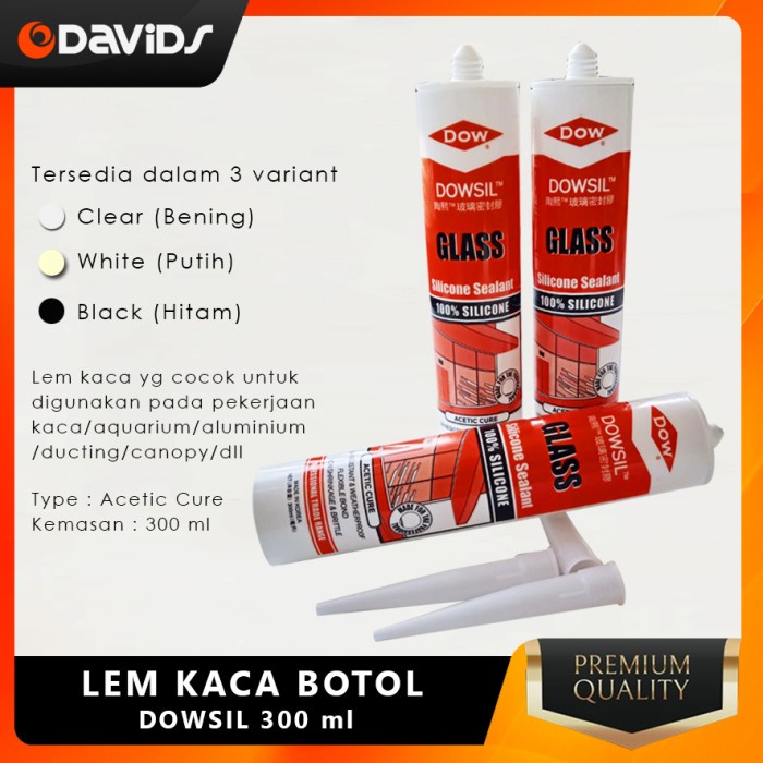 Lem kaca aquarium sealant silicone Dowsil