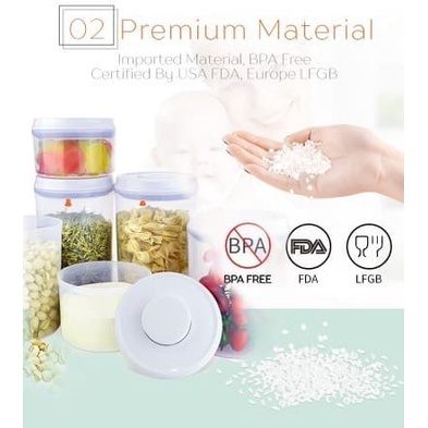 (Expert) Ankou - Toples Susu Bubuk / Makanan Air Tight 1500ml (Bulat)