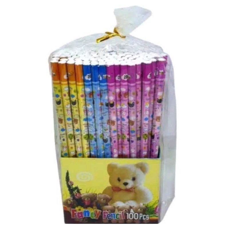 

[100 PCS] Pensil 2B Fancy Motif Murah isi 100 (warna random)
