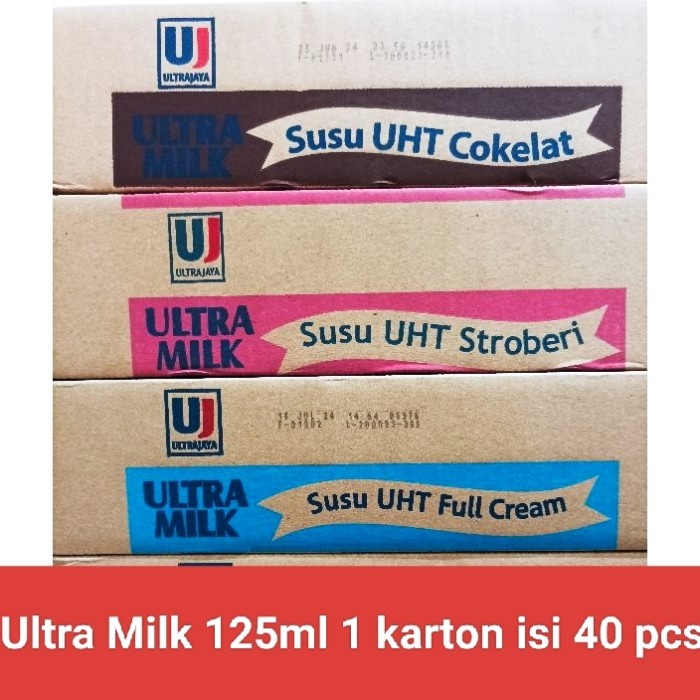 

Terlaris Ultra Milk 125 Ml 1 Dus Isi 40 Pcs Ready
