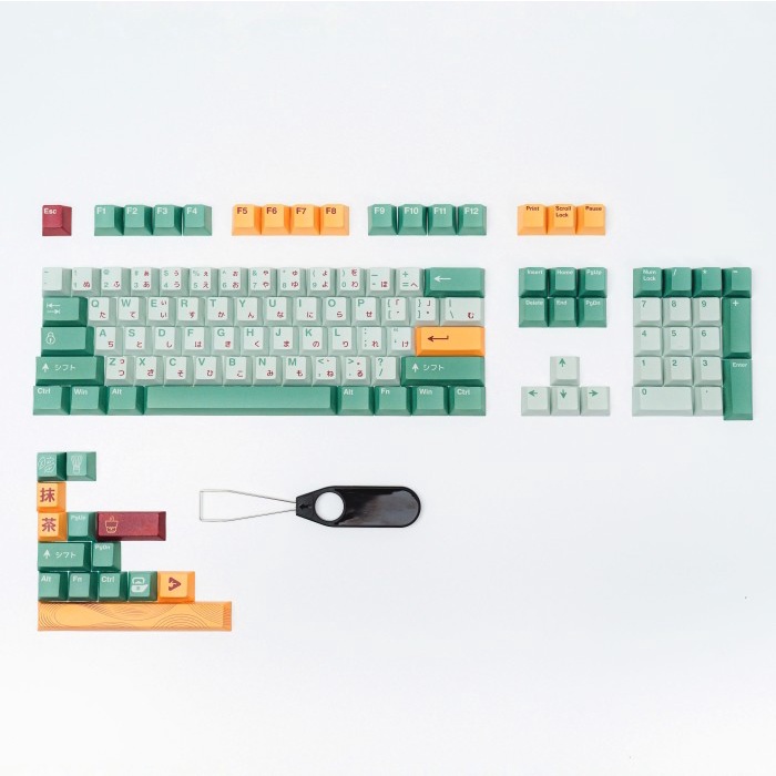 [Expert] PPBT MATCHA PBT Dye Sub Keycaps by Press Play