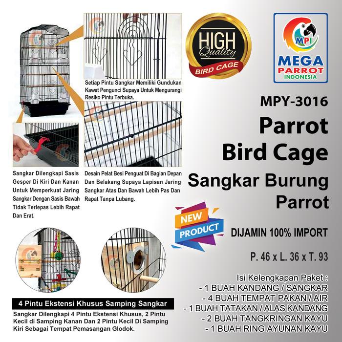 Cat Lover Shop Kandang / Sangkar Burung Parrot Mpy-3016