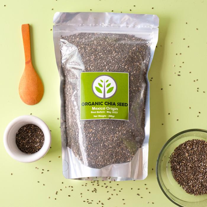 

[dch] - Chia Seed 1kg/1.000 gram Black Chia Seed Mexico 50gram- Chia Hitam bahan gluten Masakan