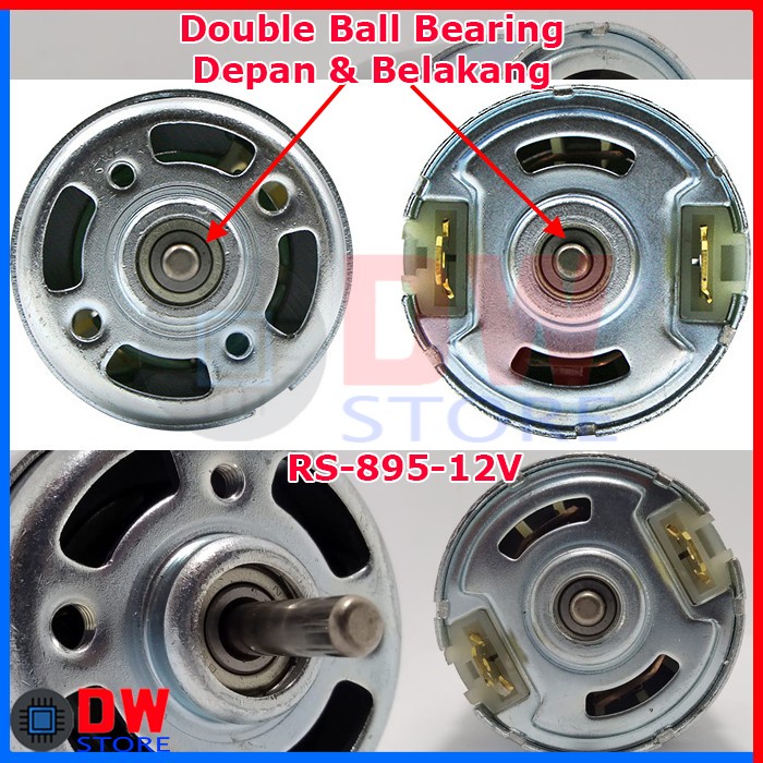 READY STOK Dinamo DC Motor RS-895 895 12V 15V 18V 24V High Speed RPM Power Torque