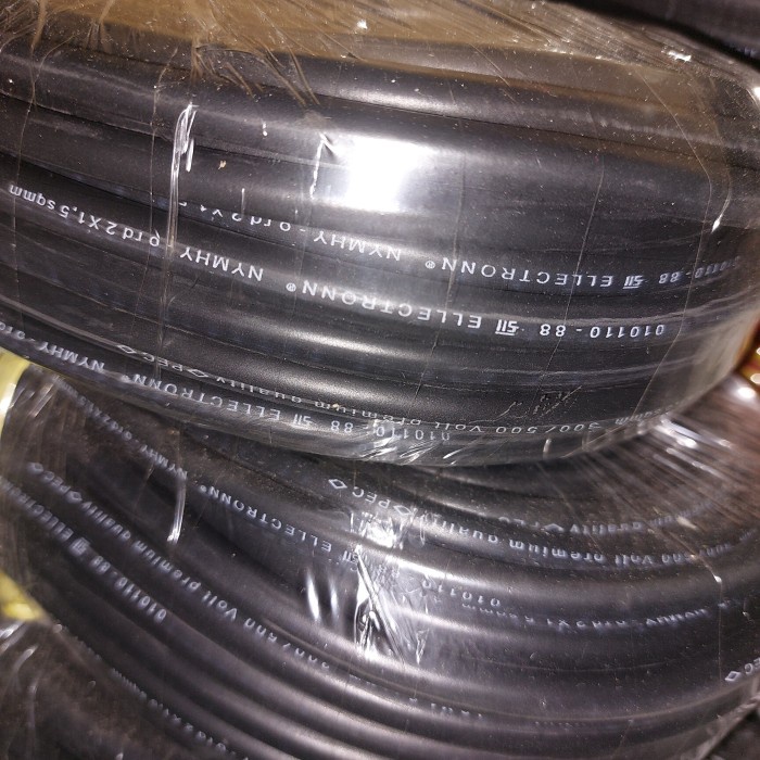 Kabel Serabut / Hyo 2x1.5 Hitam