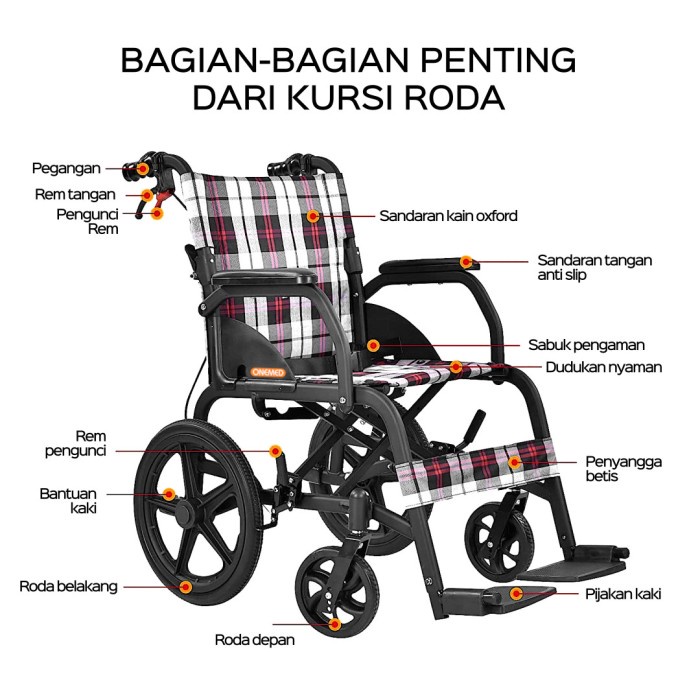 Kursi Roda Travel Onemed Comfort One 30 AN3 / Kursi Roda Kecil Onemed